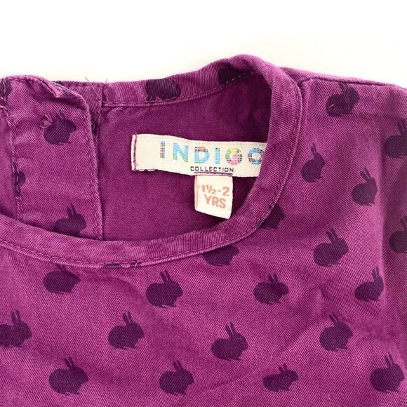 Indigo Collection Girls Pleated Bunny Rabbit Ling Sleeved Top Shirt Size 2 years - Picture 5 of 7